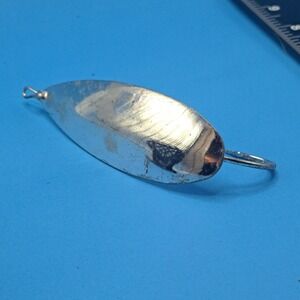 Vintage Wilson Silver Minnow Spoon Lure 4" Metal Weedless Hook‎ Classic Tackle